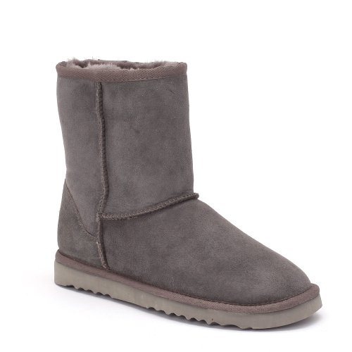 Sheep Touch Women's Classic Short Twin-Face Sheepskin Boots Grey Size 8 Sheep Touch Women's Classic Short Twin-Face Sheepskin Boots Grey Size 8