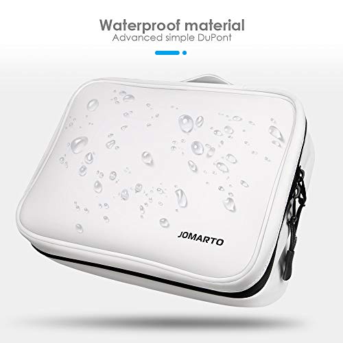 JOMARTO Tyvek Toiletry Bag for Women and Men, Hanging Bathroom Shower Travel Toiletry Bag, Portable Compact Water-resistant Makeup Bag with Hanging Hook for Full Sized Container, Toiletries 4 JOMARTO Tyvek Toiletry Bag for Women and Men, Hanging Bathroom Shower Travel Toiletry Bag, Portable Compact Water-resistant Makeup Bag with Hanging Hook for Full Sized Container, Toiletries