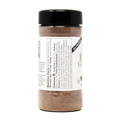 BADIA BLACK GARLIC SEASONING, 6 OZ – RICH, SAVORY & UMAMI FLAVOR FOR MEAT, SEAFOOD AND VEGETABLES