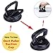Black Aluminum Suction Cup Dent Puller - Car Dent Puller, Handle Lifter Dent Remover for Car Dent Repair, Heavy Duty Glass Lifting and Objects Moving
