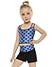 Arshiner Kids Girl 2PCS Sleeveless Polka Dot Top Bra and Shorts Siwmsuit or Leotard Dancing Clothes