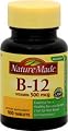 Nature Made Vitamin B-12 500 Mcg, Tablets, 600-Count , Made-juf4