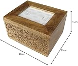 Purity Style Large Wooden Memory Keepsake Box with Built-in Photoframe view 7