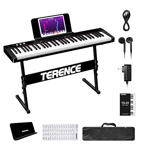 TERENCE Keyboard Piano with 61 Semi-weighted Keys & 1800mAh