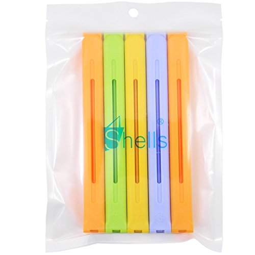 Shells 5PCS Large Size 6.3 Inches Multi-colors Fresh-Keeping Sealing Clips Bag Clips Sealer