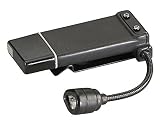 Streamlight 61126 ClipMate USB Rechargeable Clip-On Light with 120V AC Adaptor and Black/White/Red LED - 70 Lumens