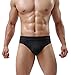COSOMALL Men's Breathable Bikini Briefs Cotton Underwear Assorted Colors (5 Pack) (M, Assorted)