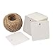 G2PLUS White Paper Gift Tags with String, 100PCS Square Hang Tags, 2.2 in Blank Present Label Tag for Gift Wrapping, Pricing, DIY Arts and Crafts, Christmas, Wedding Party Favors