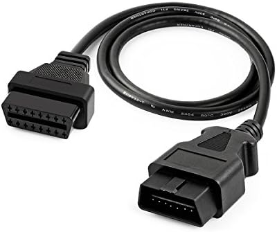 OBDSpace Obd2 Obdii Male to Female Car Diagnostic Scan Tool Extension Cable 3.2ft/1m