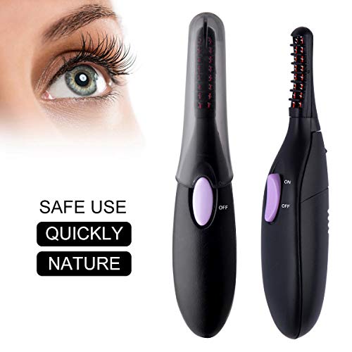 Eyelash Curler Heated Automatic Eyelash Curlers with LED Light Beauty Makeup Eye Curlers Electric Upgraded Mini Portable Enhancer Magic Lasting Curled Eyelash Curler (Style2)