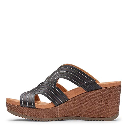 Vionic Women's Malorie Raffia Natural Wedges - Ladies Platform Sandals with Concealed Orthotic Arch Support - Image 4