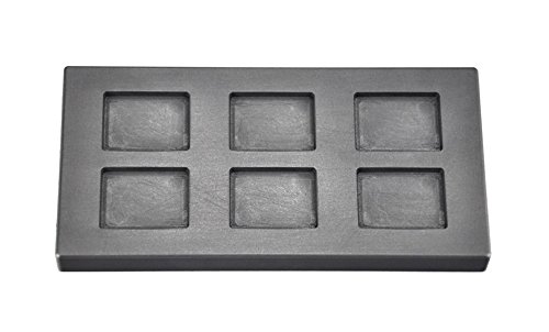 3/4 oz Troy Ounce 6 Cavity Rectangle Gold Graphite Ingot Mold For Melting Casting Refining Scrap Jewelry