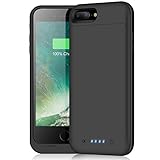 Battery Case for iPhone 8 Plus/7 Plus,7000mAh Portable Charging Case External Protective Charger Power Bank for iPhone 7plus 8plus Black