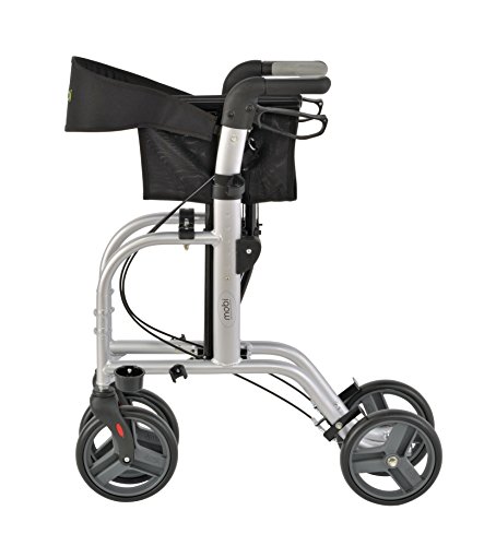 Juvo Convertible Rollator-Transport Chair, 250-Pound Capacity, Silver (TCH103) - Thumbnail 5