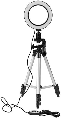 Housesczar 5.7inch Dimmable LED Studio Camera Ring Light Photo Video Light Annular Lamp with Tripods for YouTube