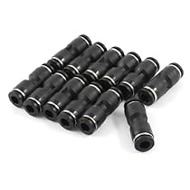 Air Piping 2 Ways 6mm to 6mm Straight Hose Quick Joint Fittings 12 Pcs