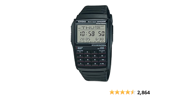 Casio DBC-32-1A Black Classic Databank Unisex Digital Calculator Watch :  Casio: Amazon.com.au: Clothing, Shoes \u0026 Accessories