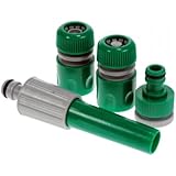 GARDEN HOSE TAP CONNECTOR PIPE ADAPTOR FITTING SET HOSE ACCESSORY SNAP ACTION SPRAY NOZZLE SET NEW