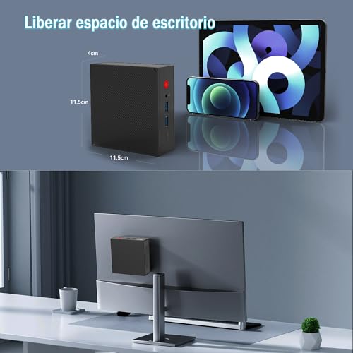 SOAYAN N2 Mini PC, Alder Lake-N100, 16GB DDR4 RAM 500GB SSD Mini Computer, PC Fisso Mini Supporto WIFI6, BT5.2, 2 HD, 4 USB3.2, 4k Dual Display