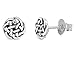 Rhodium Plated Sterling Silver Womens Small Antrim Celtic Knot Stud Earrings