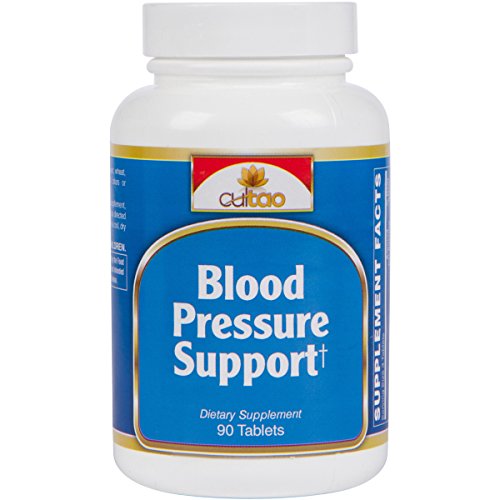 Premium Blood Pressure Support Supplement w/ European Standardized 1.8% Hawthorn Berry Extract, Forslean, Taurine, Hops Strobiles And Magnesium - 90 Tabs - Vegetarian Formula