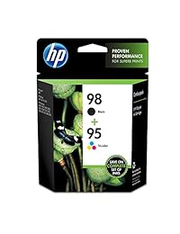 HP 98 Black & 95 Tri-color Original Ink Cartridges, 2 Pack (cb327fn)