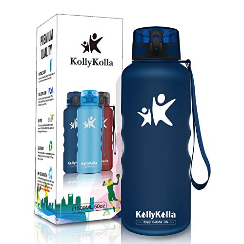 KollyKolla Sports Water Bottle 1.5L, BPA Free EcoFriendly Tritan