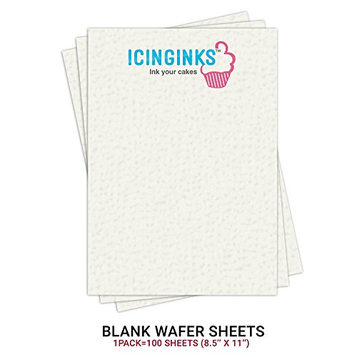 Icinginks Exclusive Cake Printer Package - Cake Wireless Image Printer, 10 Flexible Frosting Sheets, 100 Wafer Papers & Set of 5 Cake Ink Cartridges