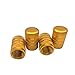 Golden Car Tire Valve Stems Cap Knurling Style Tire Valve Cap from Godeson, 4 Pcs/Set, Aluminum Tire Wheel Stem Air Valve Caps for 8V1 US Schrader Valve, Dustproof Caps