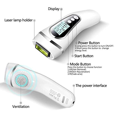 Permanent IPL Hair Removal Device for Women Home Useï¼Œ350,000 Flashes Home Use Hair Removal System Electric Body Epilator for Face,Underarm,Bikini Area,Arms,Legs and Back