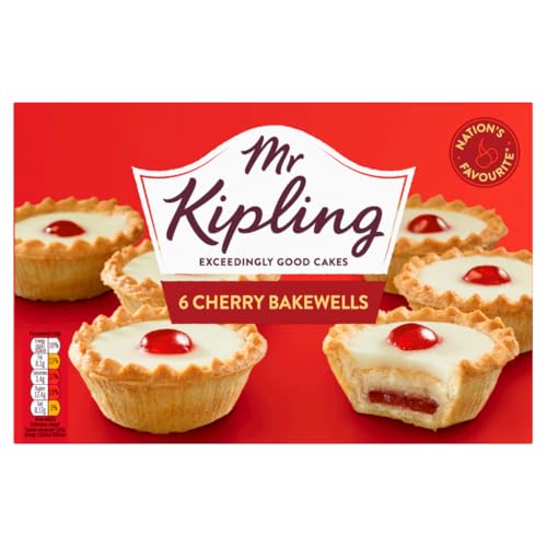 Mr Kipling Cherry Bakewells Tarts, 6 Treats – Perfect For Snacking On-the-Go (Pack of 1)