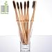 Natural Eco-Friendly Activated Charcoal Premium Bamboo Toothbrush | Pack of 6 | BPA Free Soft Bristle With Comfortable, Biodegradable Handle By HappyGoProduct