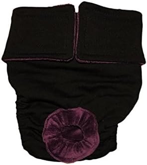 Barkertime Cat Diapers - Made in USA - Black Washable Cat Diaper for Piddling, Spraying or Incontinent Cats