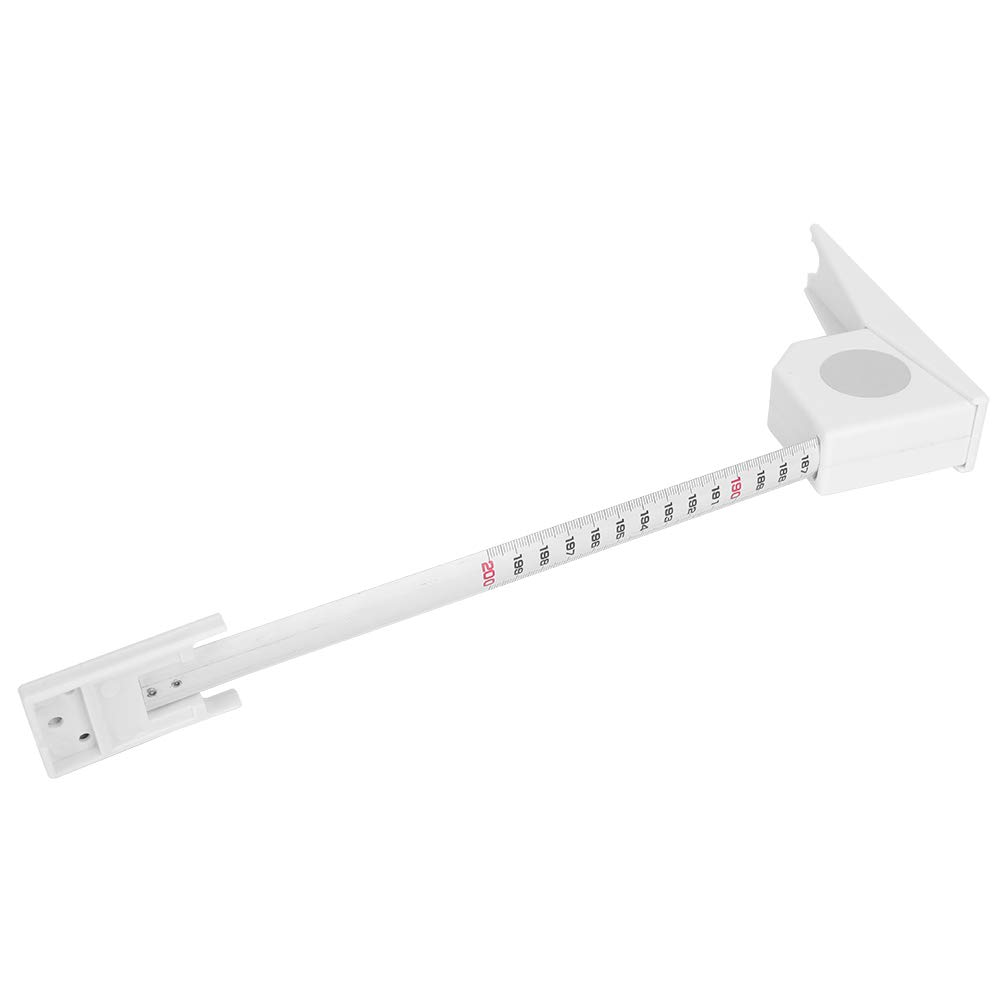 Height Meter, Retractable Measuring Tape Ruler Wall Stadiometer Metal Tool (White) 2 Meters Height Stature Meter (White)