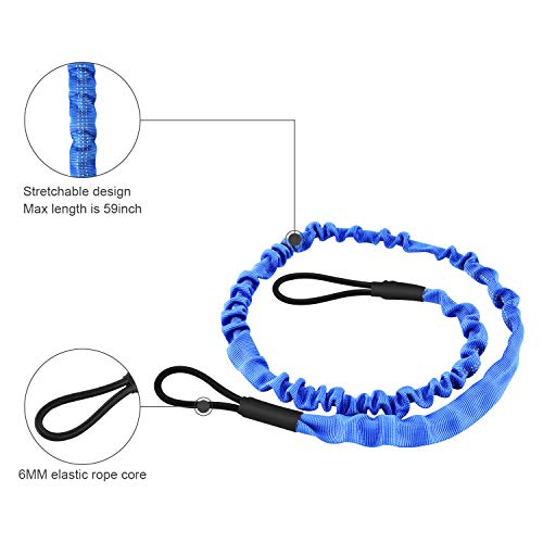 FIRINER 2 Pack Stretchable Paddle Leash with DShape Carabiner, 3.6ft