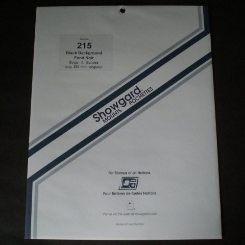 Showgard Strip Style Black Stamp Mounts Size 215