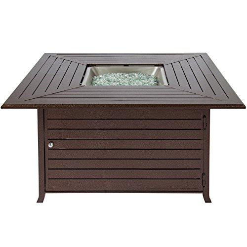 Best Choice Products BCP Extruded Aluminum Gas Outdoor Fire Pit Table With Cover Best Prices