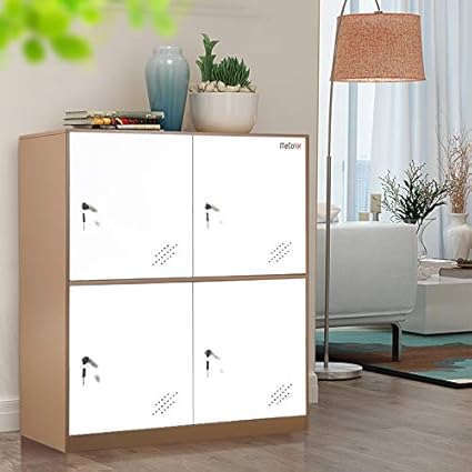 4 Door Small Bedroom Furniture Metal Locker With Cloth Rail And Shelf Kids Living Room Locker Storage Lockers For Office 4d Amazon In Home Kitchen