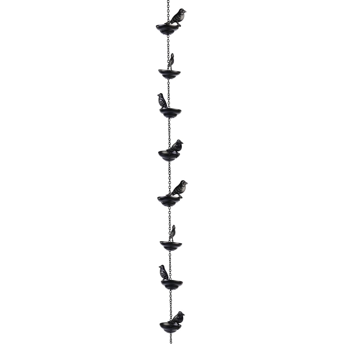 Namvo 1 Piece Rain Chains For Gutters Mobile Birds On Cups Rain Chimes With Attached Hanger And Birds Outdoor Decorative Hanging Chain