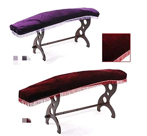 Yobeyi Gold Velvet Guzheng Dust Cover Piano Cover Guzheng Famous Musical Instrument Accessories (Wine red)