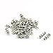 25Pcs Silver Tone Metal Linkage Stoppers 1.8 x 0.8mm for Steel Wire primary