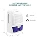 KAIKING Mini Dehumidifier, Auto Shut Off Portable Electric Dehumidifiers for Damp Air Mold Moisture in Small Closet Wardrobe Kitchen (Safe Compact Thermo-electric)