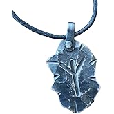 Forged Iron Algiz Elhaz Yr Rune Viking Amulet Runic Nordic Pendant Talisman Necklace Medieval/Viking/Norse/Celtic Pendant Jewelry
