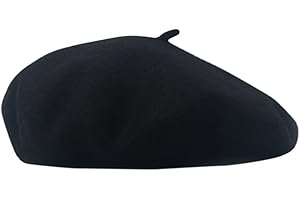 AIYUE Women Men Wool French Beret Solid Color Warm Beanie Hat Artist Painter Fancy Dress Costumes