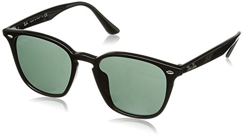 Ray-Ban Injected Unisex Sunglass Square, Black, 52.2 mm