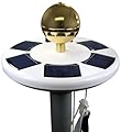 Solar Flag Pole Flagpole Light by Deneve - Brightest, Most Powerful, Longest-Lasting & Most Flag Coverage with Flagbeam Technology - LED Downlight for Most 15 to 25 Ft Flag Pole for Night Lighting