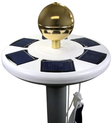 Solar Flag Pole Flagpole Light by Deneve - Brightest, Most Powerful, Longest-Lasting & Most Flag Coverage with Flagbeam Technology - LED Downlight for Most 15 to 25 Ft Flag Pole for Night Lighting