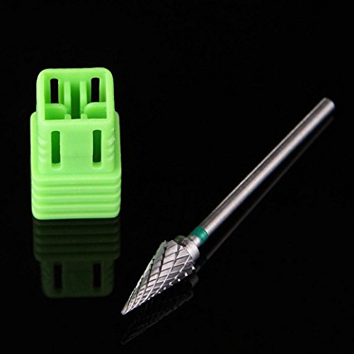 Wondere 1PC Nano Coated Carbide Nail Drill Bit Professional Acrylic/Gel Removal Polishing Tools for Nail Art ,High Strength and Durability (Silver)