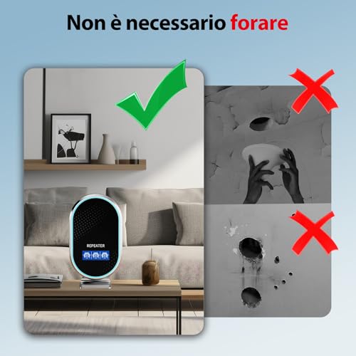 Cellular Signal Amplifier for Home and Office, 5G 4G LTE Band 1/3/7/8/20 Mobile Signal Repeater Receiving Amplifier for All Italian Operators for Wind Tre, TIM, Iliad