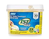 Camco 41577 30 Pack Strength TST Ultra-Concentrated Lemon Citrus Scent RV Toilet Max Treatment Drop-Ins, Formaldehyde Free, Breaks Down Waste and Tissue, Septic Tank Safe
